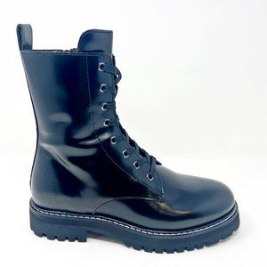 Thursday Boot Womens Black Combat Handcrafted Leather